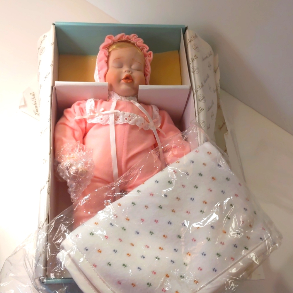 Edwin M Knowles Baby Book Treasures "Elizabeth's Homecoming" Porcelain Doll